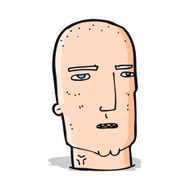 cartoon bald tough guy N7