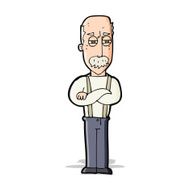 cartoon annoyed old man N30