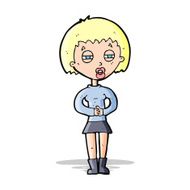 cartoon suspicious girl N5