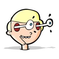 cartoon excited boy&#039;s face N4