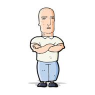 cartoon annoyed bald man N4