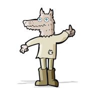 cartoon wolf man N23