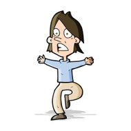 cartoon panicking man N11