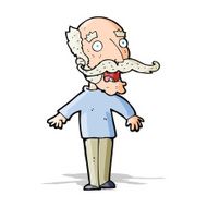 cartoon old man gasping in surprise N4