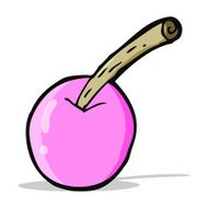 cartoon pink cherry symbol N2