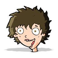 cartoon crazy excited woman N8