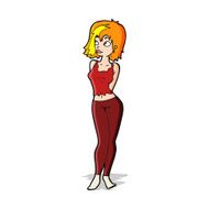 cartoon attractive girl N9