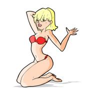 cartoon sexy bikini girl N5