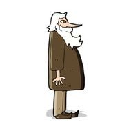 cartoon bearded old man N19
