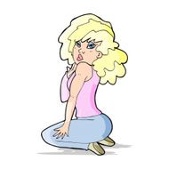 cartoon woman posing N17