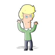 cartoon shocked man N69