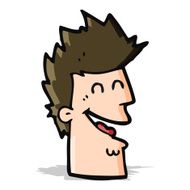 cartoon happy man N236