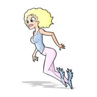 cartoon flying woman N5