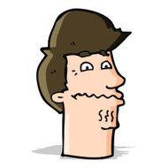 cartoon nervous man N79