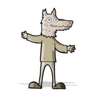 cartoon wolf man N25