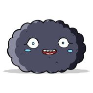 happy cartoon cloud N18