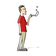 cartoon annoyed smoker N5