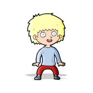 cartoon excited boy N71