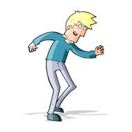 cartoon happy man dancing N18