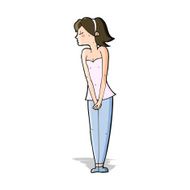 cartoon pretty woman N129