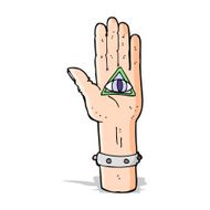 cartoon spooky hand symbol N4