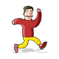 cartoon terrified man N137