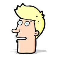 cartoon shocked male face N4