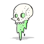 gross halloween skull cartoon N7