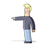 cartoon pointing man N58