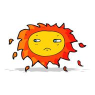 cartoon sad sun N5