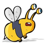 cartoon frightened bee N5