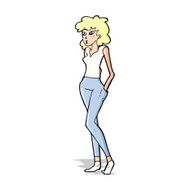 cartoon pretty woman N134