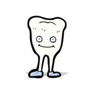 cartoon happy tooth N23
