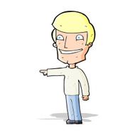 cartoon happy man pointing N30