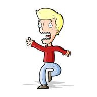 cartoon terrified man N138