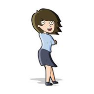 cartoon happy woman N126