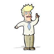 cartoon man with idea N98
