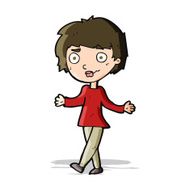 cartoon confused woman N67