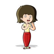 cartoon shocked woman N49