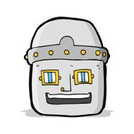 cartoon robot head N38
