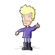 cartoon worried man giving thumbs up symbol N3