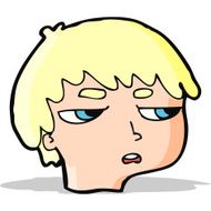 cartoon annoyed boy N16