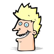 cartoon happy man face N8