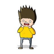 Cartoon Man Panicking N34