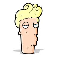 cartoon bored man&#039;s face N4