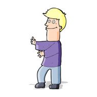 cartoon man gesturing N17