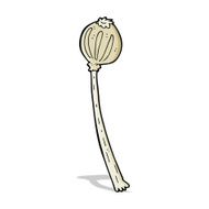 cartoon dried poppy N11