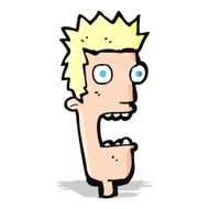 cartoon shocked man&#039;s face N4