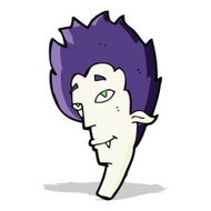 cartoon vampire head N16