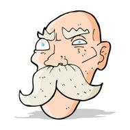 cartoon angry old man N76